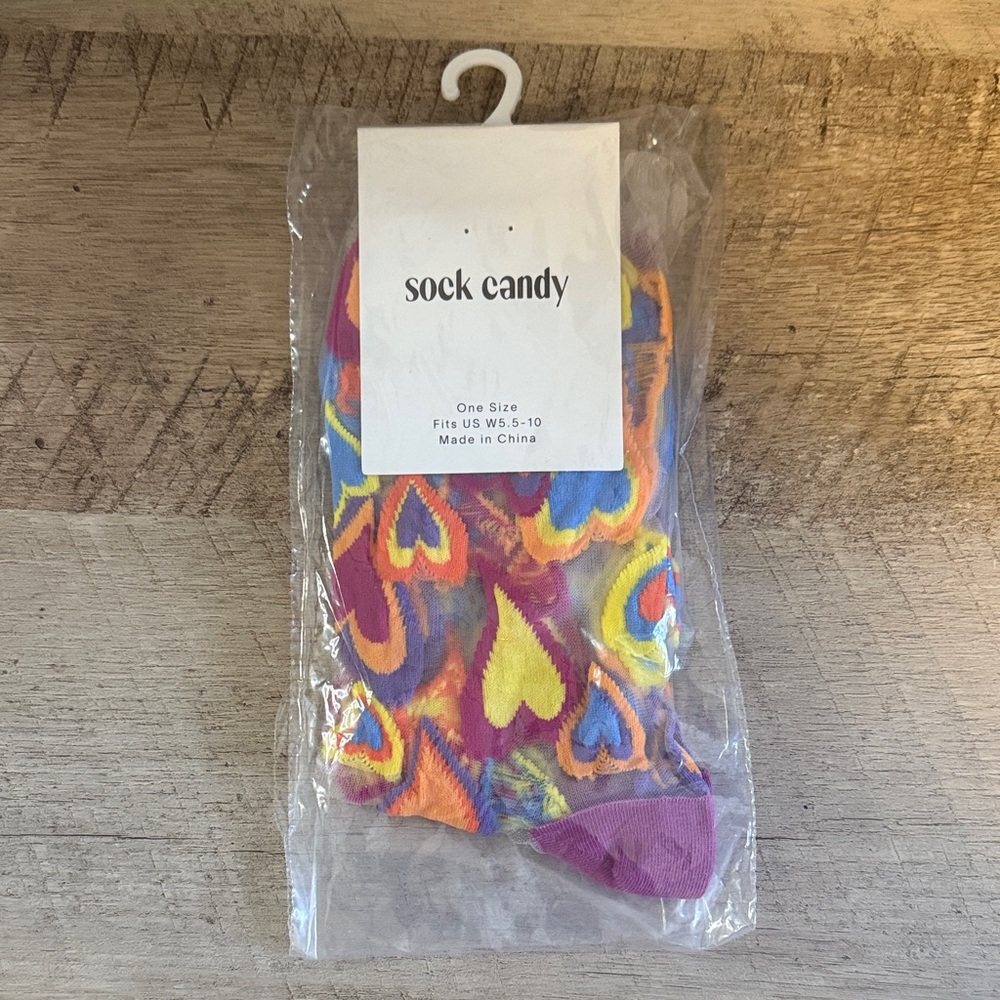 Sock Candy Multicolor Heart Pattern Socks